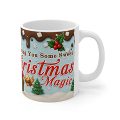 Festive Christmas Mug, Holiday Gift, Elf and Gifts Design, Winter Decor, Cute Coffee Cup, Seasonal Beverage Mug