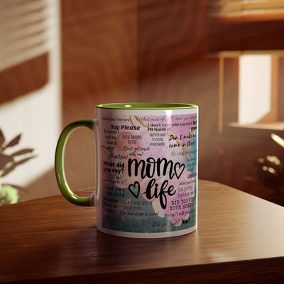 Mom Life Two-Tone Coffee Mugs, 11oz