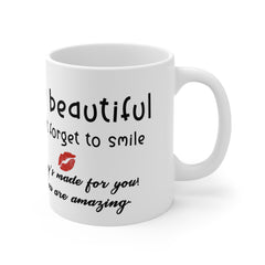 Stylish Ceramic Coffee Cup with Cute Design, Perfect for Daily Inspiration, Coffee Lover Gift, Motivational Mug, 11oz, 15oz