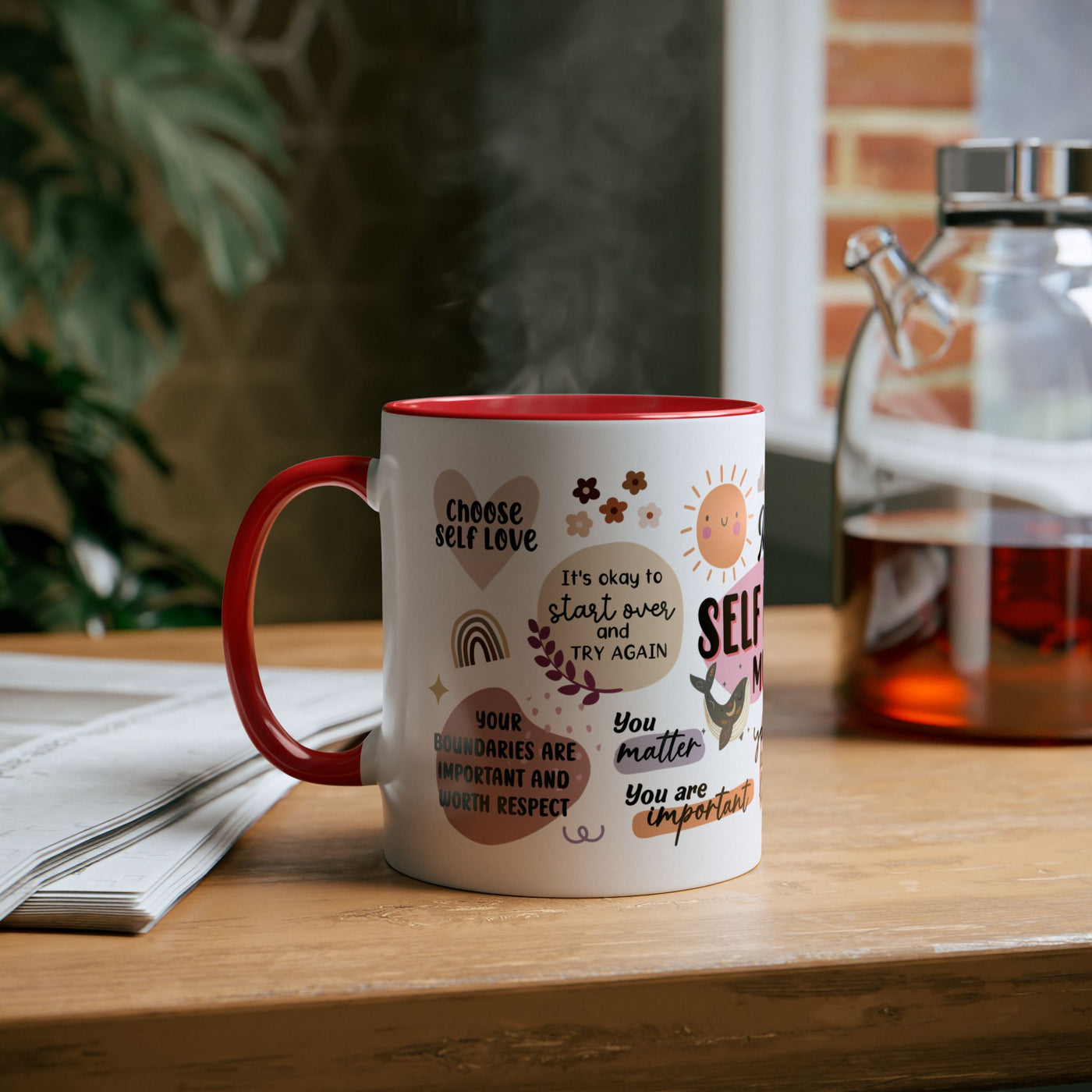 Self-Love Inspirational Coffee Mug – Two-Tone 11oz