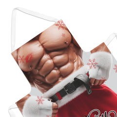 Festive Santa Apron, Christmas Cooking Apron, Holiday Kitchen Gifts, Fun BBQ Accessories, Santa Claus Apron