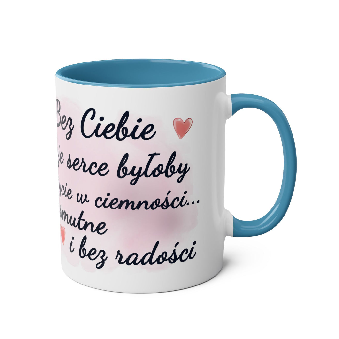 Biały Słodki Króliczek Kubek Dwukolorowy