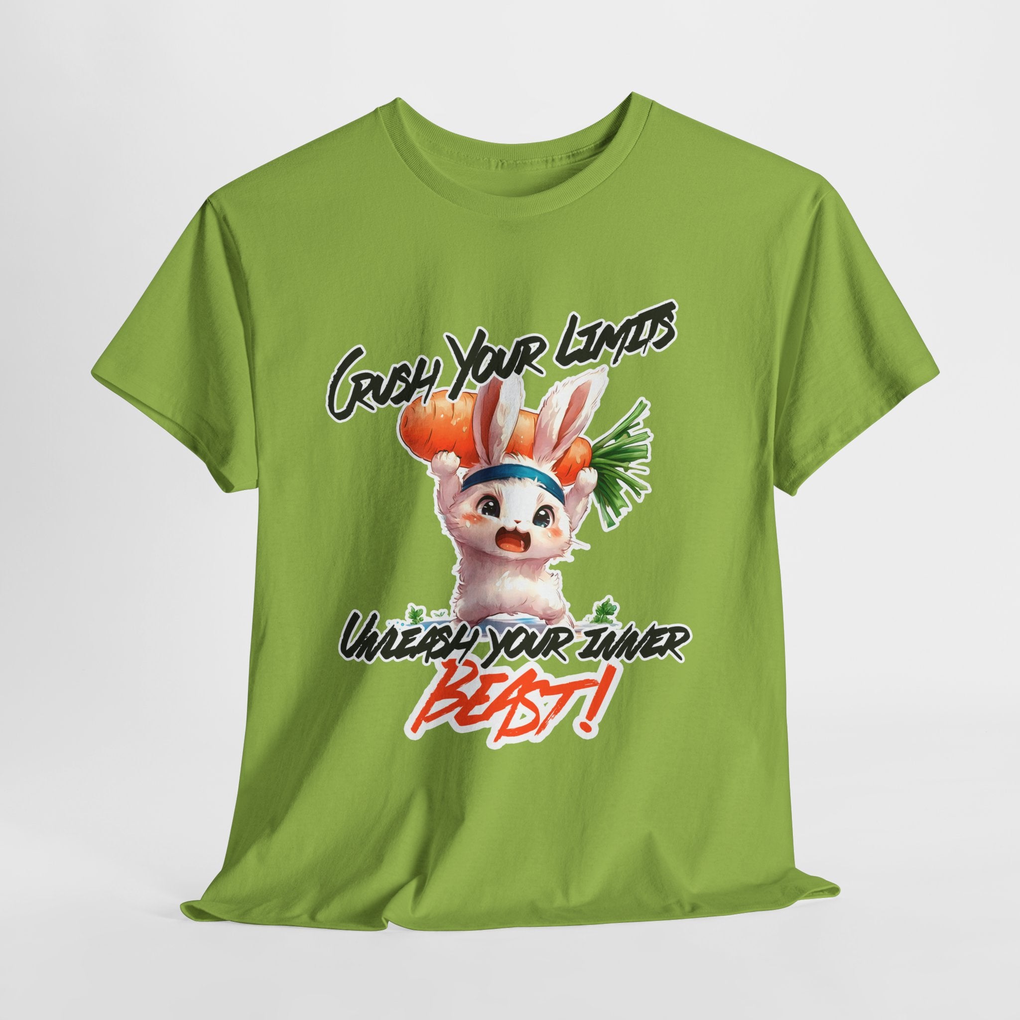 Motivational Unisex Heavy Cotton Tee - 'Crush Your Limits'