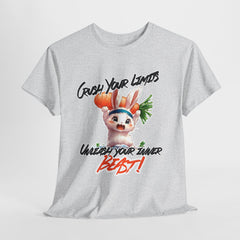Motivational Unisex Heavy Cotton Tee - 'Crush Your Limits'