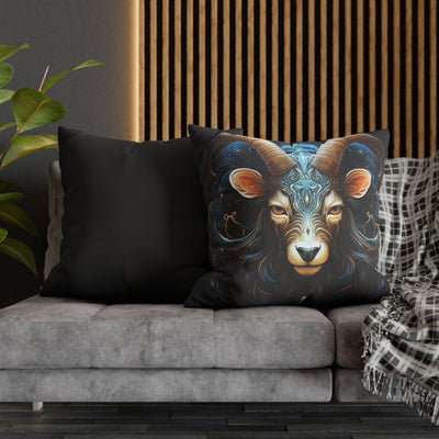 Artistic Capricorn Zodiac Poly Canvas Pillowcase - Zodiac Home Decor
