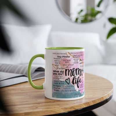 Mom Life Two-Tone Coffee Mugs, 11oz