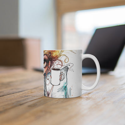Whimsical Cat Lover Coffee Mug - 11oz & 15oz Ceramic Cups