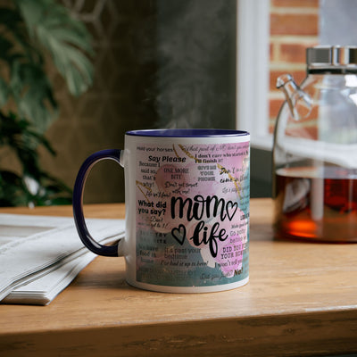 Mom Life Two-Tone Coffee Mugs, 11oz