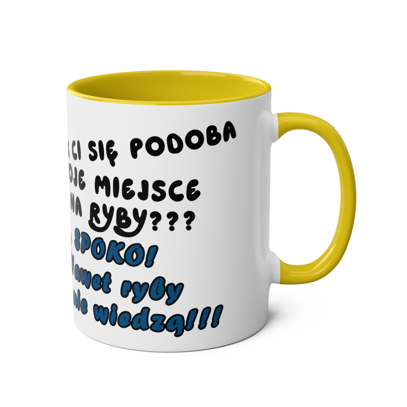 Zabawny dwukolorowy kubek dla Wędkarza