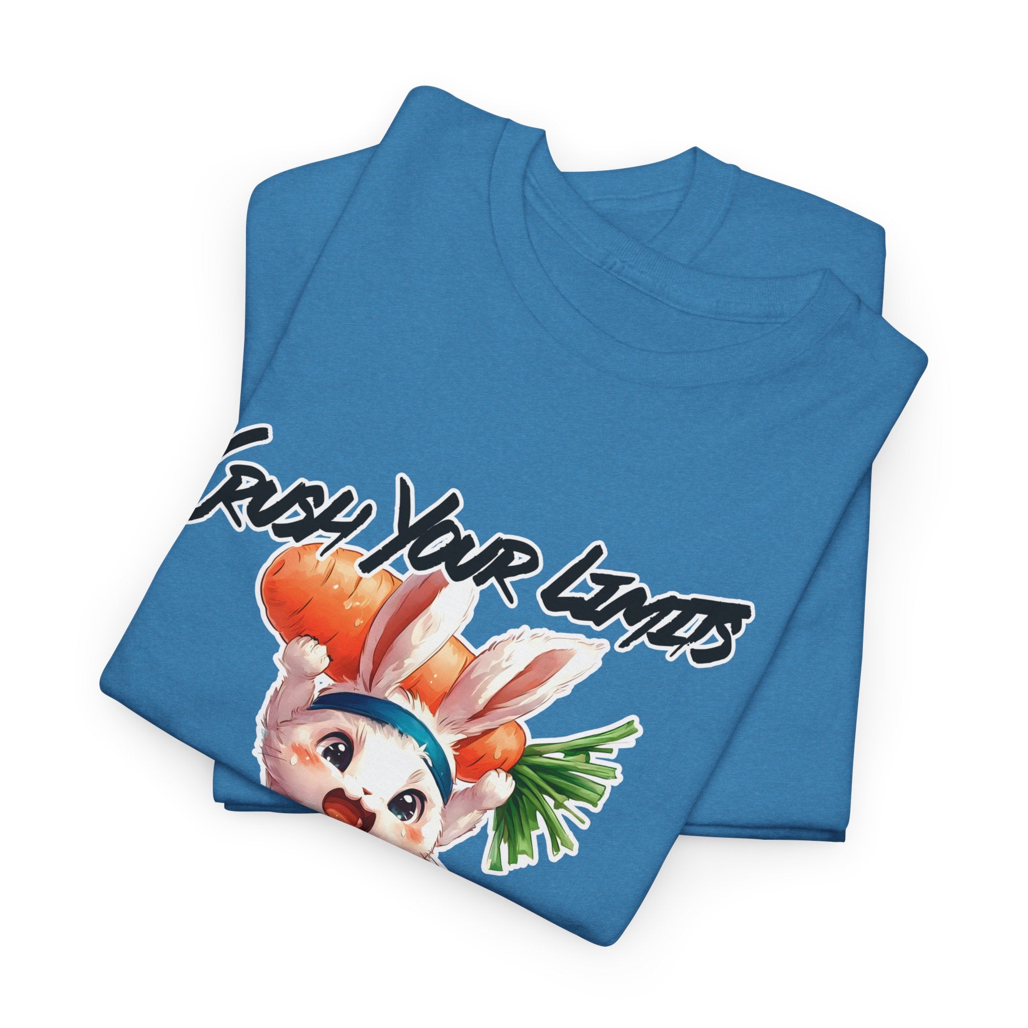 Motivational Unisex Heavy Cotton Tee - 'Crush Your Limits'