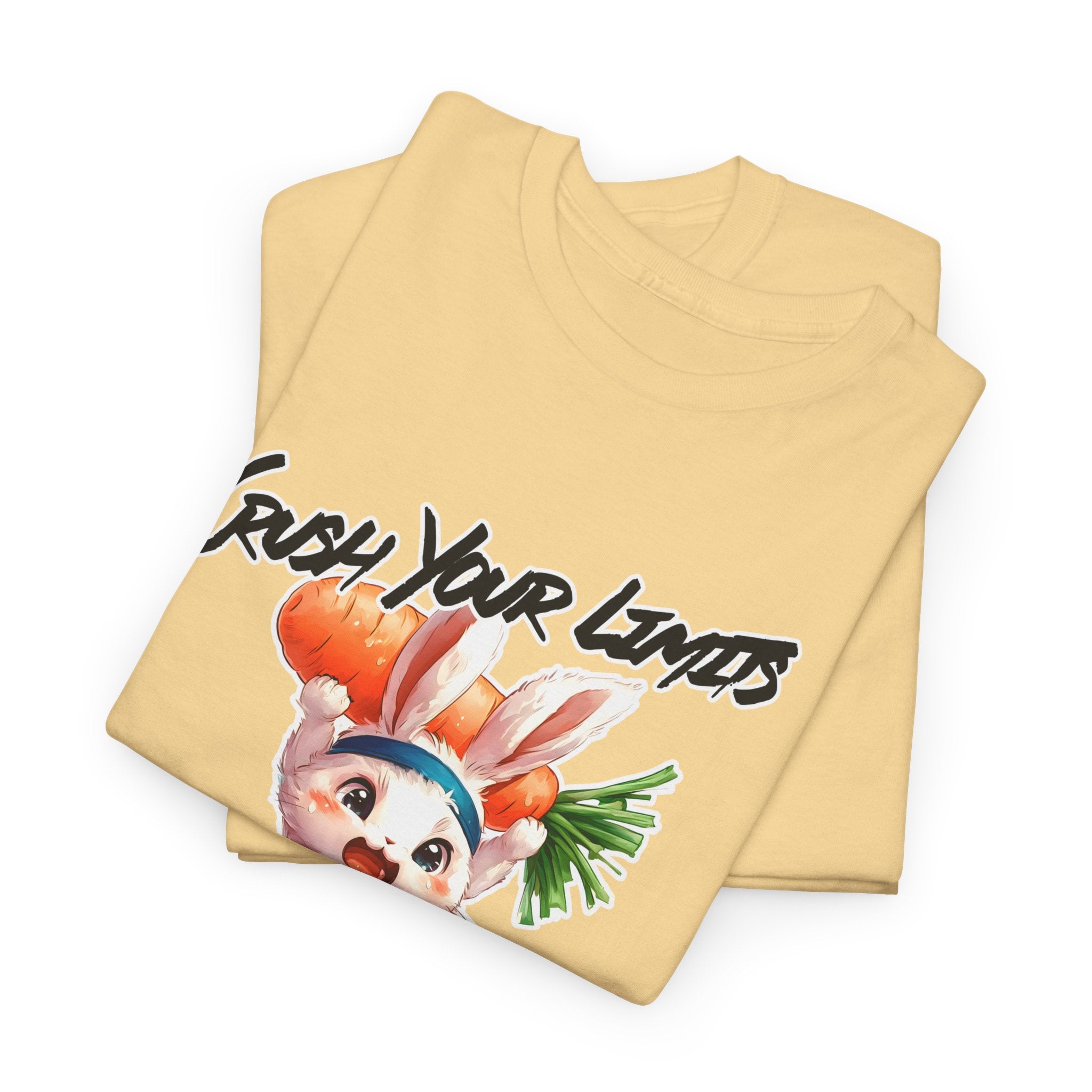 Motivational Unisex Heavy Cotton Tee - 'Crush Your Limits'