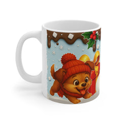 Christmas Dog Mug, Cute Holiday Coffee Cup, Pet Lover Gift, Festive Kitchen Decor, Seasonal Beverage Tumbler-Bundle