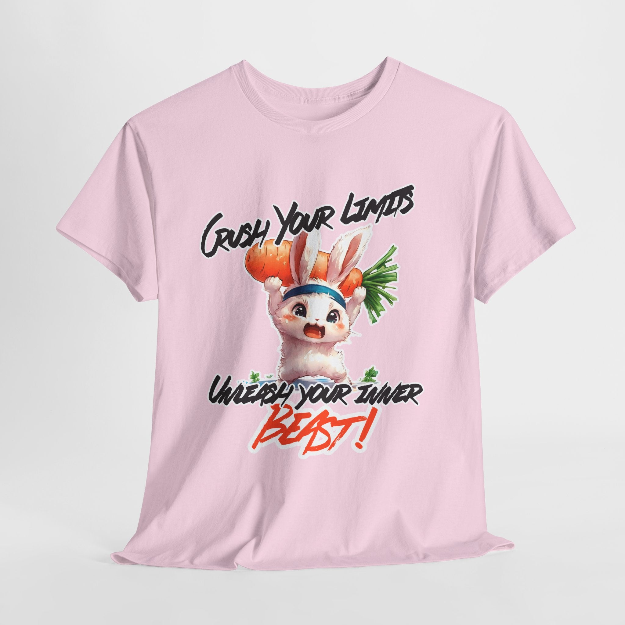 Motivational Unisex Heavy Cotton Tee - 'Crush Your Limits'