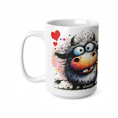 Kocham Cię jak..Biały Kubek Ceramiczny/Dwa Rozmiary