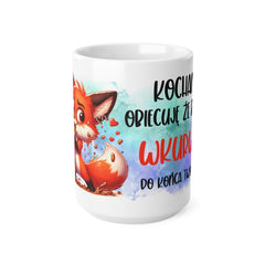 Zakochany Lisek Biały Kubek Ceramiczny / Dway Rozmiar