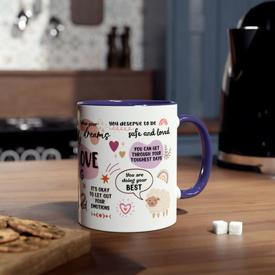 Self-Love Inspirational Coffee Mug – Two-Tone 11oz
