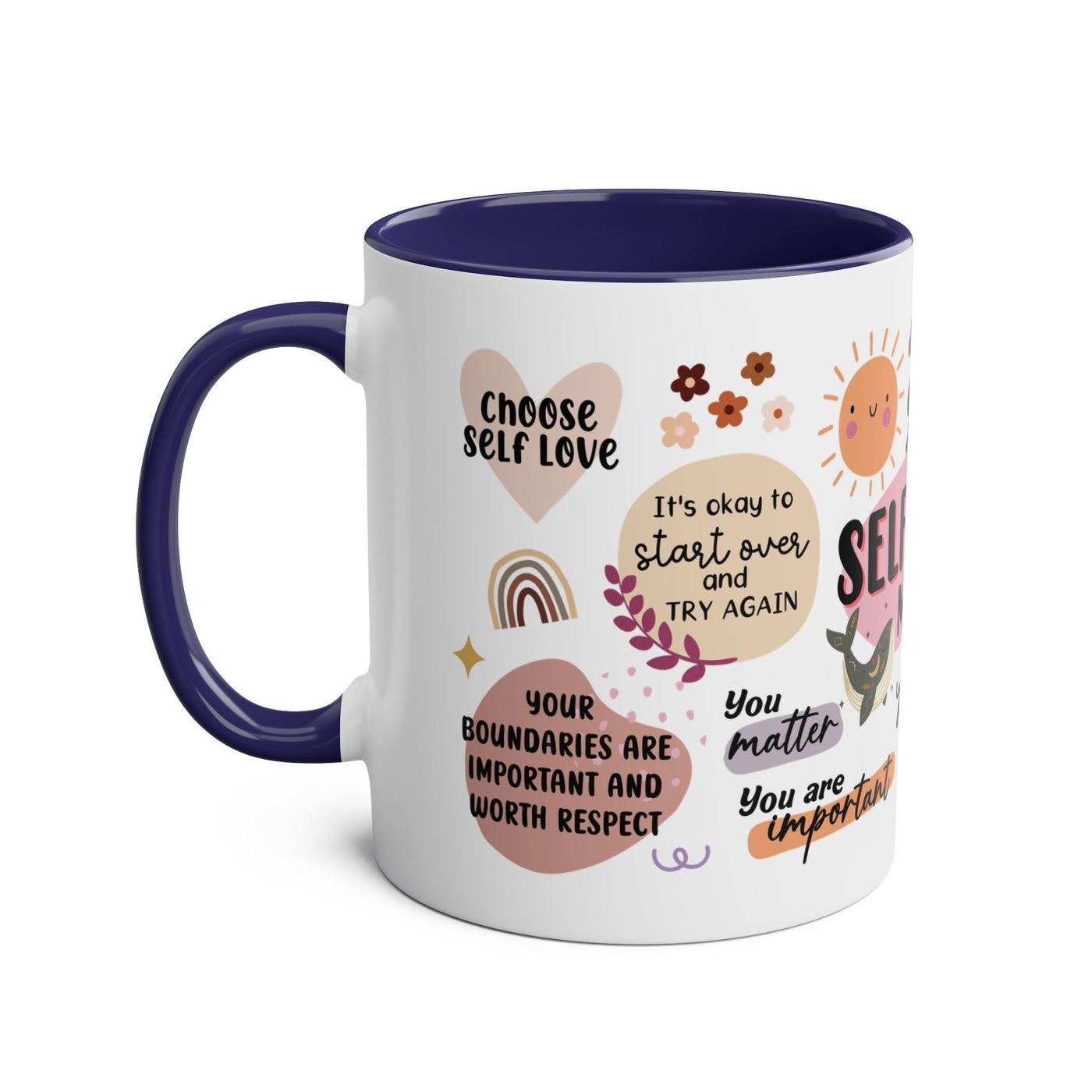 Self-Love Inspirational Coffee Mug – Two-Tone 11oz