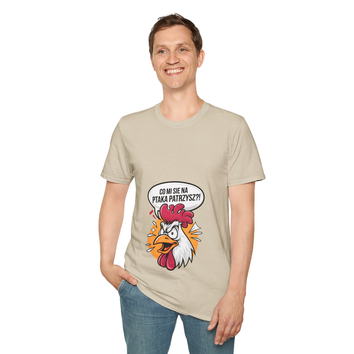 "Czego mi się na ptaka patrzysz" Koszulka, Funny T-Shirt