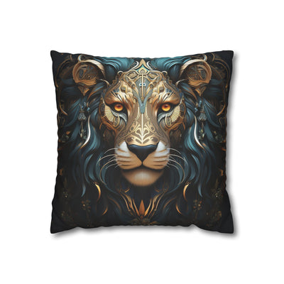 Majestic Leo Zodiac Decorative Pillowcase - Boho Style Cushion Cover
