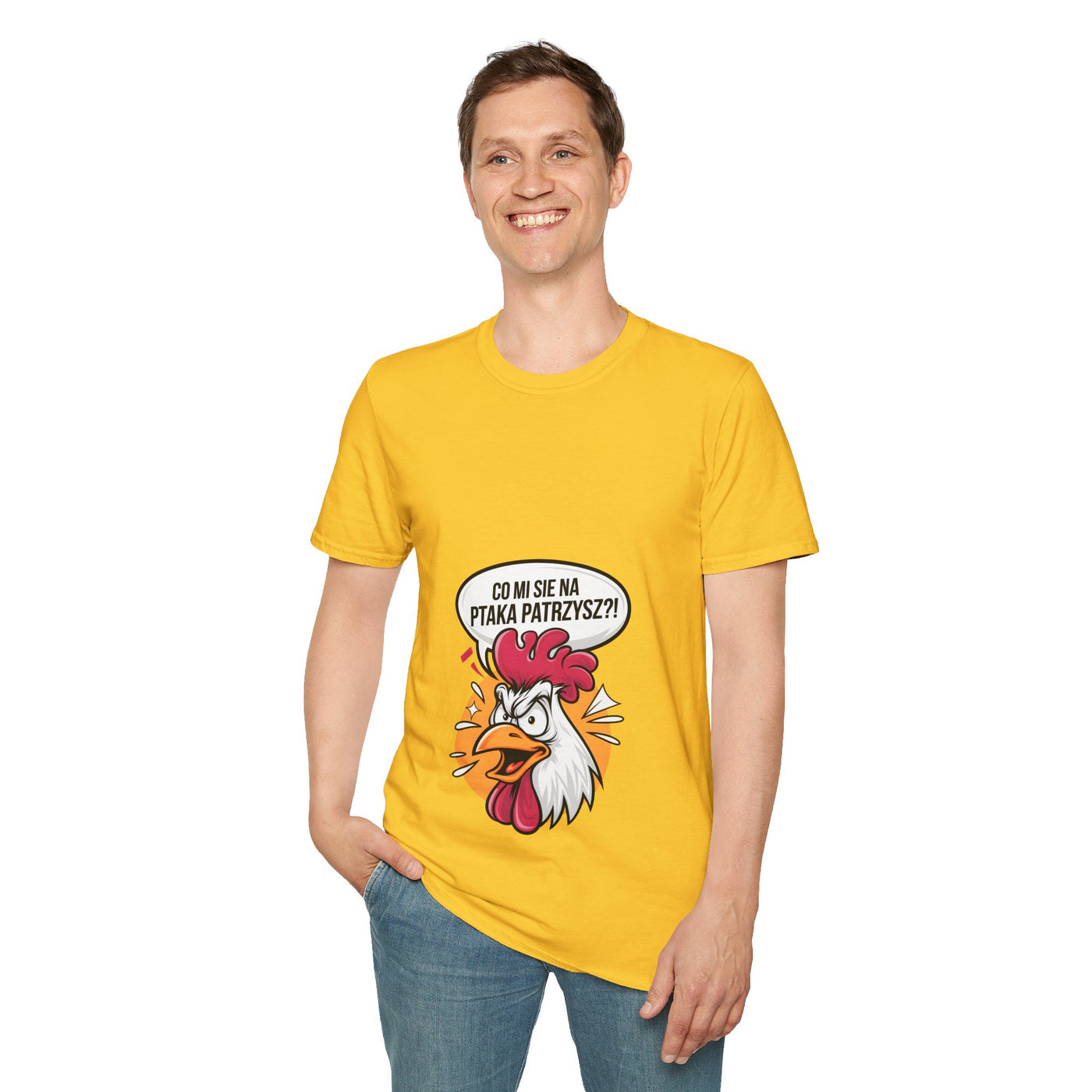"Czego mi się na ptaka patrzysz" Koszulka, Funny T-Shirt