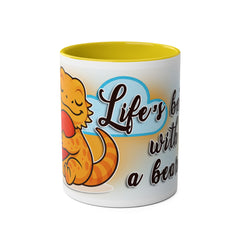 Two-Tone Bearded Dragon Mug – Life’s Better with a Beardie | Cute Coffee & Tea Cup Gift