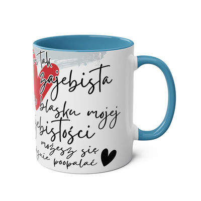 Chic Two-Tone Coffee Mug - Heart Design, Love Quote | Perfect Gift for Friends & Loved Ones