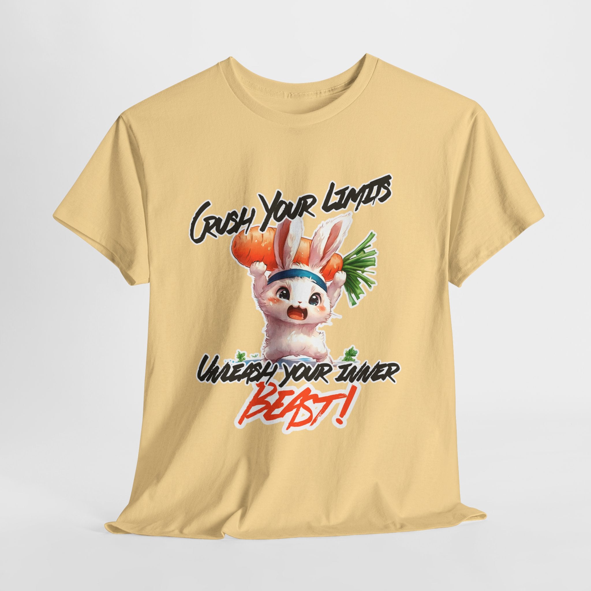 Motivational Unisex Heavy Cotton Tee - 'Crush Your Limits'