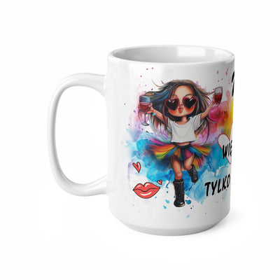 Wino to nie klej! Zabawny Kubek Biały Ceramiczny 11oz & 15oz