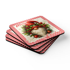 Christmas Corkwood Coaster Set | Festive Drink Coasters for Holiday Gatherings, Seasonal Home Decor, Unique Gifts, Merry Christmas Decor