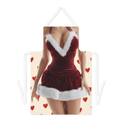Festive Holiday Apron, Christmas Cooking Apron, Fun Valentine's Kitchen Apron, Gift for Home Chefs, Cute Baking Apron