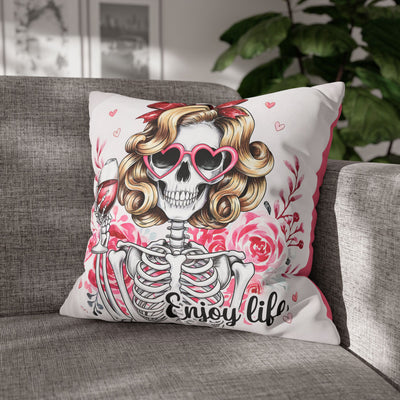 Enjoy Life Pillowcase – Chic Decor for Fun Celebrations