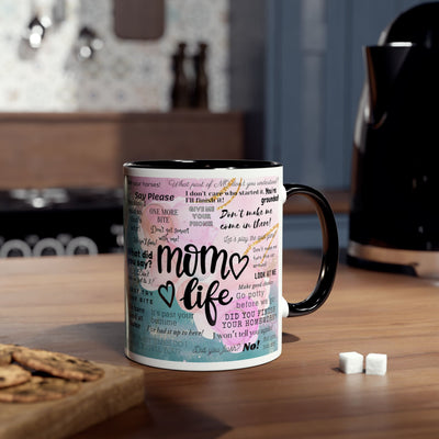 Mom Life Two-Tone Coffee Mugs, 11oz