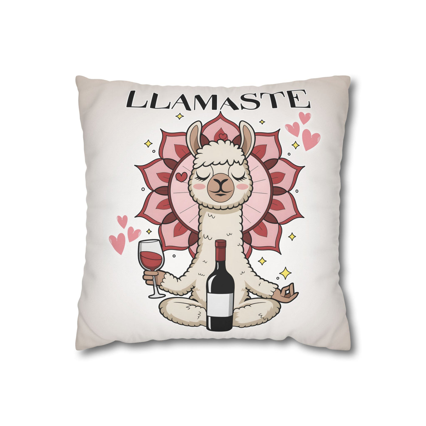 Unwind with Wine - Poly Canvas Pillowcase