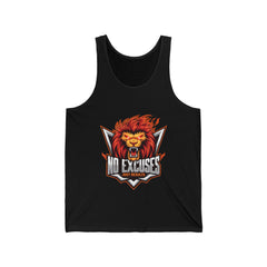 No Excuses Unisex Jersey Tank - Motivational Fitness Apparel