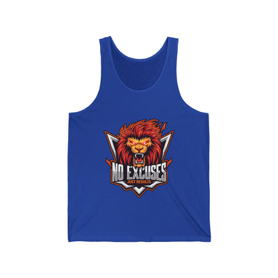 No Excuses Unisex Jersey Tank - Motivational Fitness Apparel