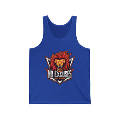 No Excuses Unisex Jersey Tank - Motivational Fitness Apparel