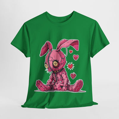 Pink Bunny with Chains Unisex Heavy Cotton Tee