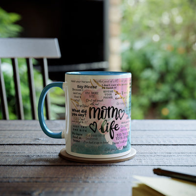 Mom Life Two-Tone Coffee Mugs, 11oz