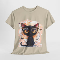 Cute Cat Tee, High Quality, Cat with glasses