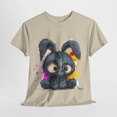 Czarny Króliczek/ Słodki Króliczek/ Króliczek z zamkiem błyskawicznym Unisex Heavy Cotton Tee