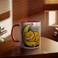 Two-Tone Bearded Dragon Mug – Cute Lizard Coffee Cup, “Tiny Dragon Big Dreams” Design