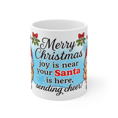Merry Christmas Santa Mug, Holiday Coffee Cup, Fun Gift for Him/Her, Winter Cheer, Unique Collectible