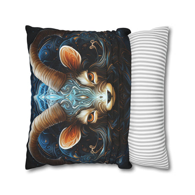 Artistic Capricorn Zodiac Poly Canvas Pillowcase - Zodiac Home Decor