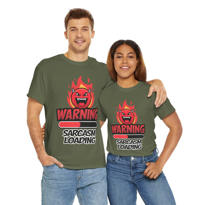 Funny Sarcastic Warning Tee - Unisex Heavy Cotton T-Shirt