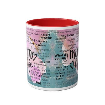 Mom Life Two-Tone Coffee Mugs, 11oz