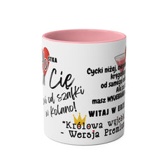 Kubek 40-stka z Humorem – Prezent na 40 Urodziny, Śmieszny Kubek Ceramiczny 11oz z Kolorowym Uchem