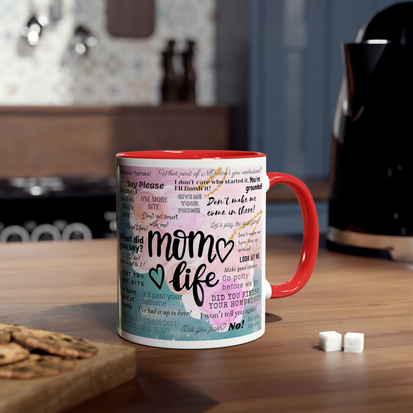Mom Life Two-Tone Coffee Mugs, 11oz