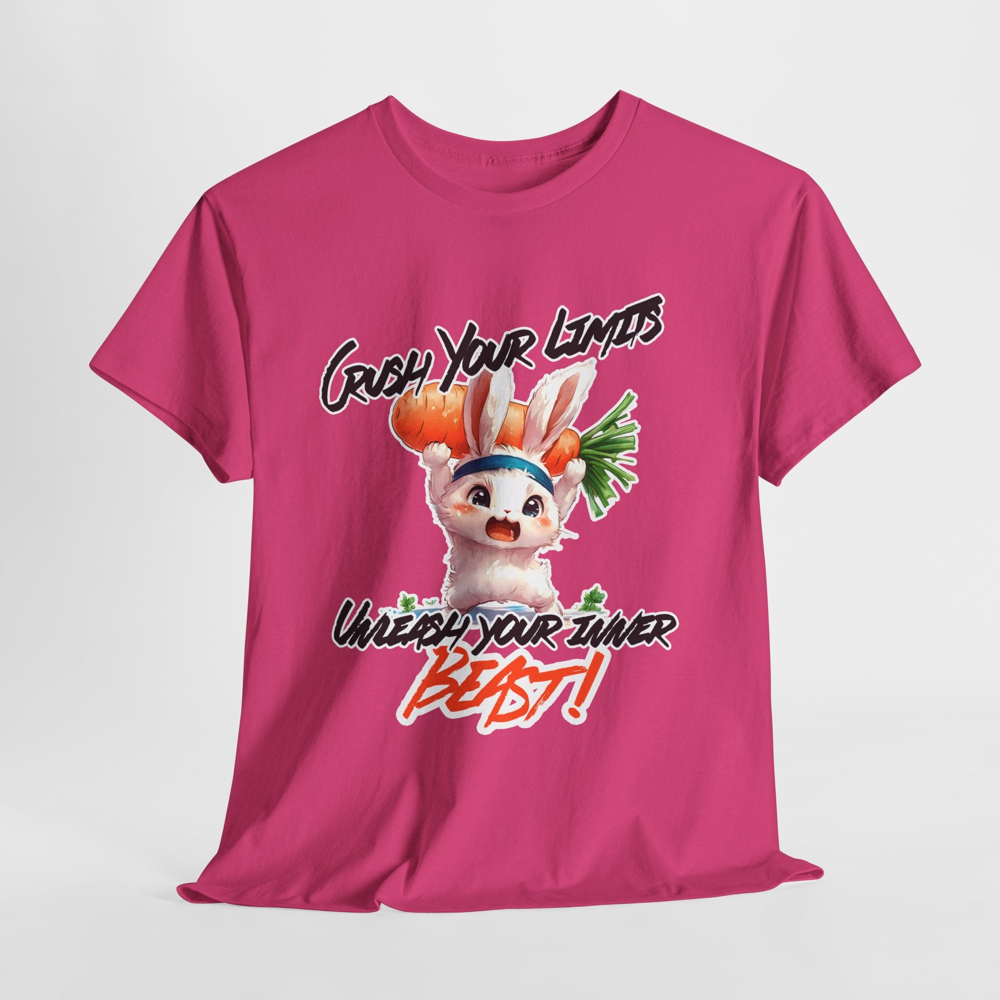 Motivational Unisex Heavy Cotton Tee - 'Crush Your Limits'