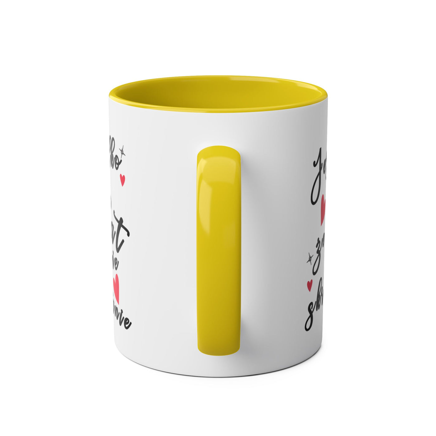 Funny Two-Tone Coffee Mug - 'Jestem tak Zajebista' Design for Coffee Lovers