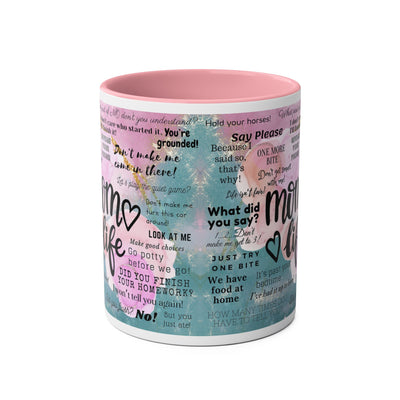 Mom Life Two-Tone Coffee Mugs, 11oz